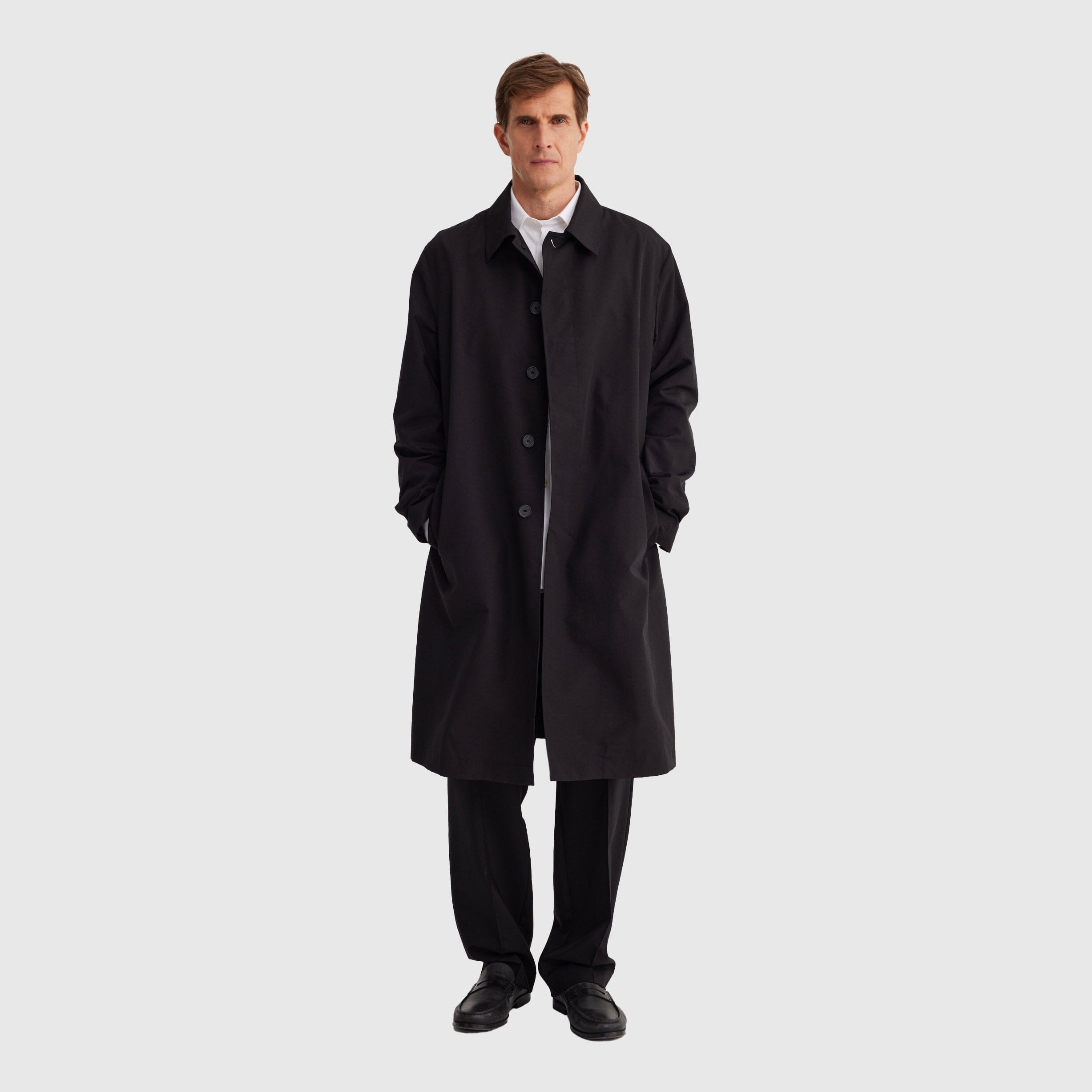 Mens black car coat best sale