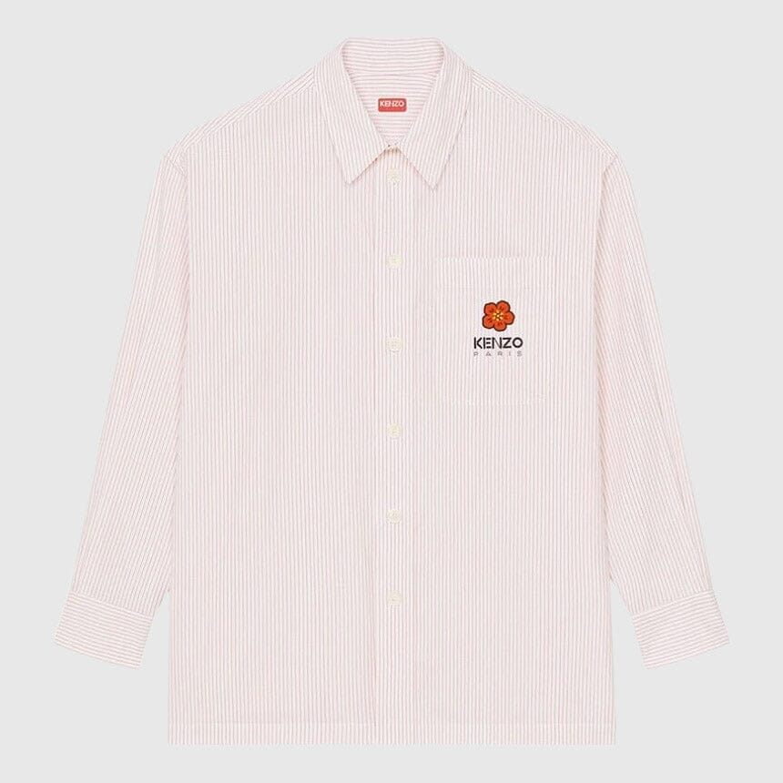 Kenzo Boke Flower Crest Stripe Shirt - Medium Red – Dapper