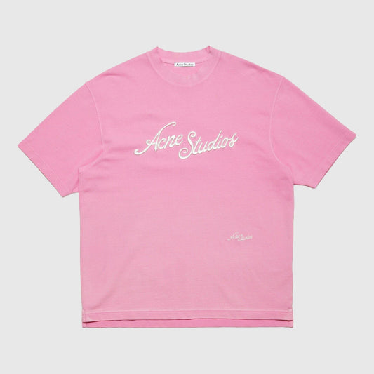 Acne Studios Script Logo T-Shirt - Bubble Pink T-shirt Acne Studios 