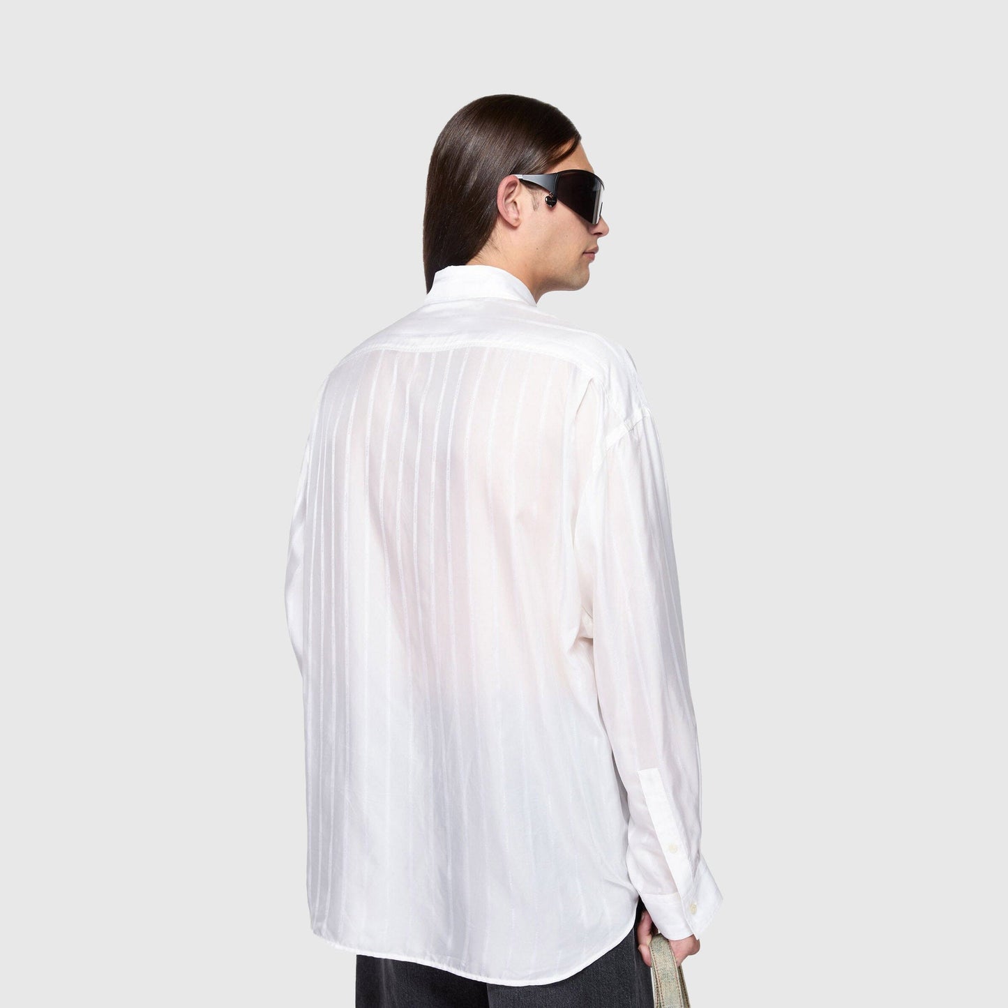 Acne Studios Self-Stripe Shirt - White Shirt Acne Studios 