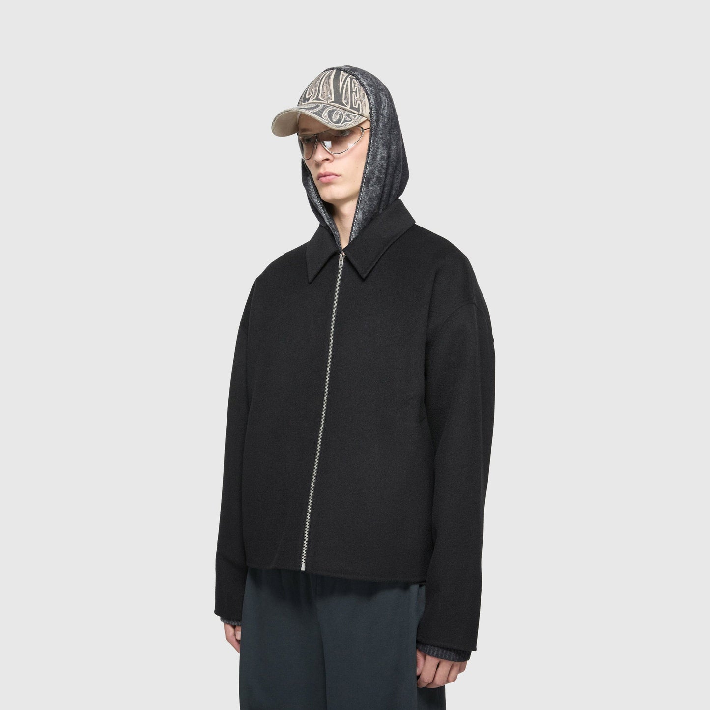 Acne Studios Wool Zipper Jacket - Black Jacket Acne Studios 