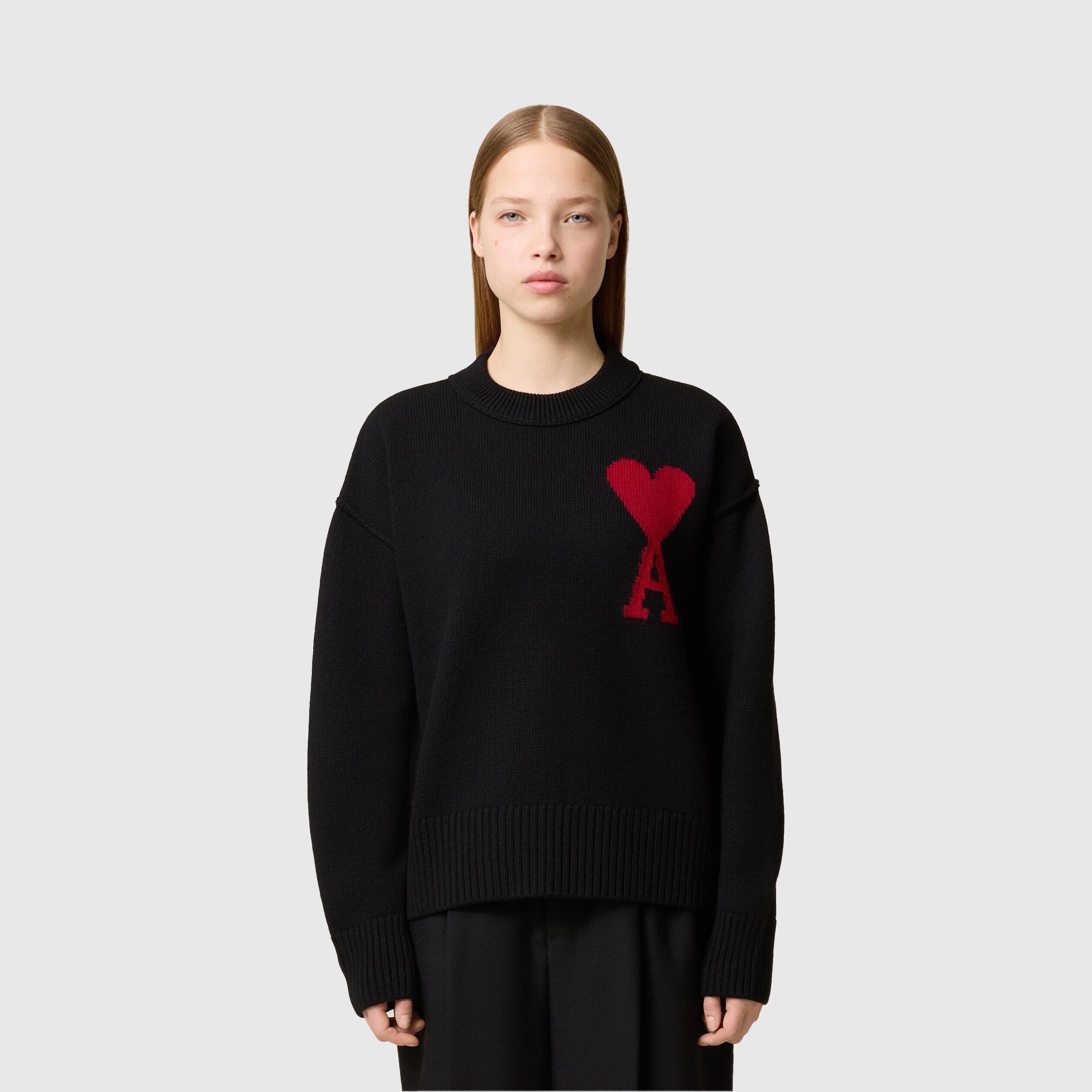 AMI Alexandre Mattiussi Red ADC Sweater - Black / Red