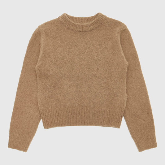 Amomento Fluffy Brushed Knit - Beige Knitwear Amomento 