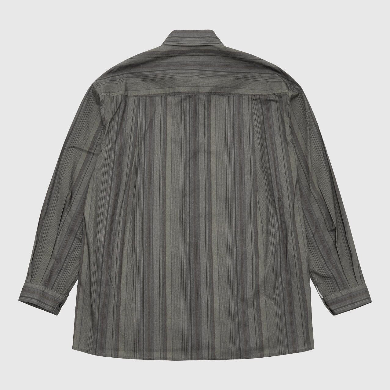 Amomento Stripe Square Pocket Oversized Shirt - Khaki Shirt Amomento 