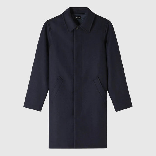 A.P.C. Auster Mac - Heather Marine Coat A.P.C. 