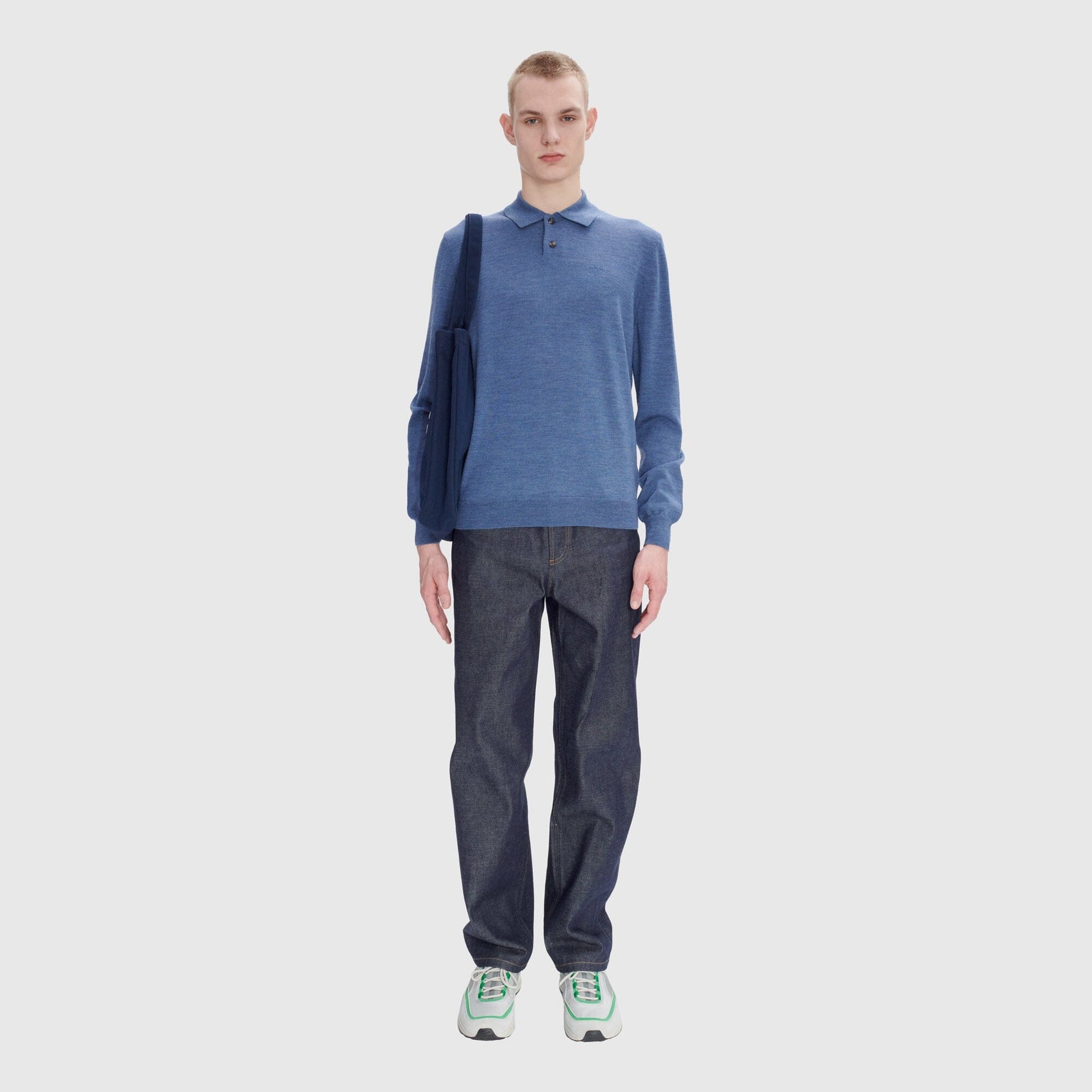 A.P.C Logo Jacob Polo - Bleu Acier Chine T-Shirt A.P.C 