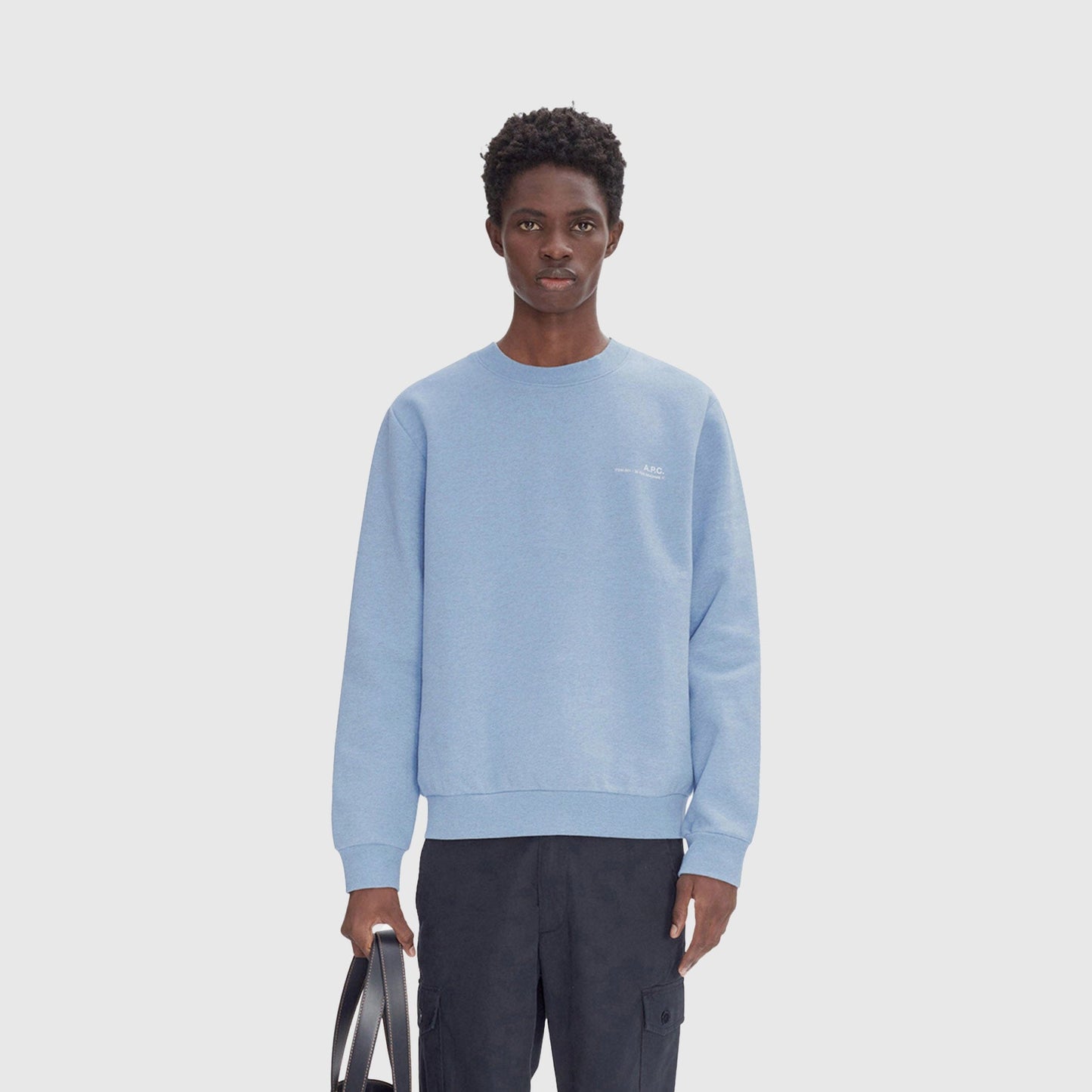 A.P.C. Overdye Item Standard Sweatshirt - Bleu Clair/Ecru Sweatshirt A.P.C. 