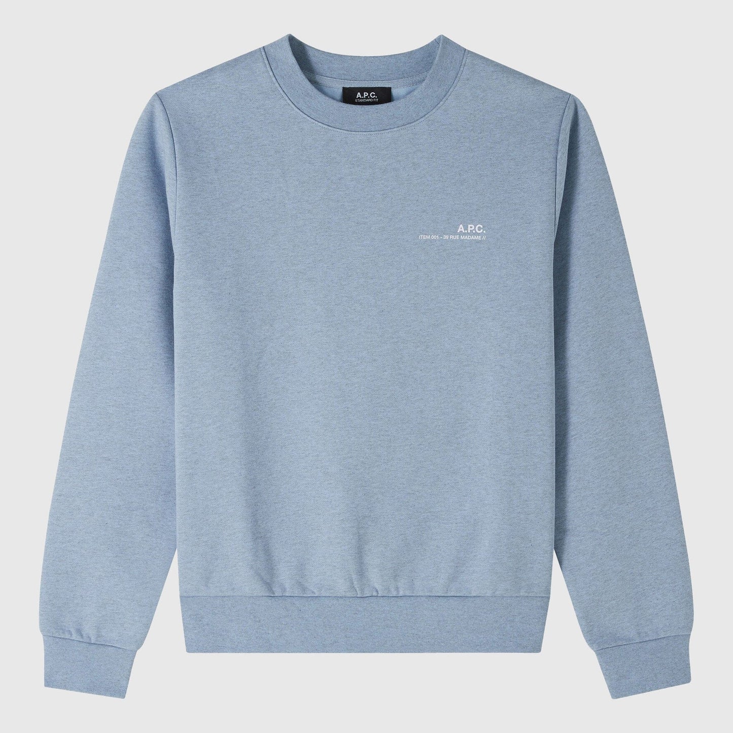 A.P.C. Overdye Item Standard Sweatshirt - Bleu Clair/Ecru Sweatshirt A.P.C. 