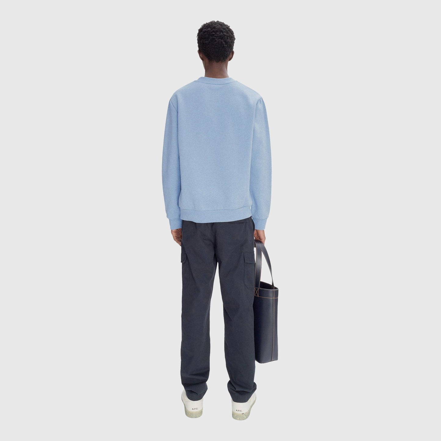 A.P.C. Overdye Item Standard Sweatshirt - Bleu Clair/Ecru Sweatshirt A.P.C. 