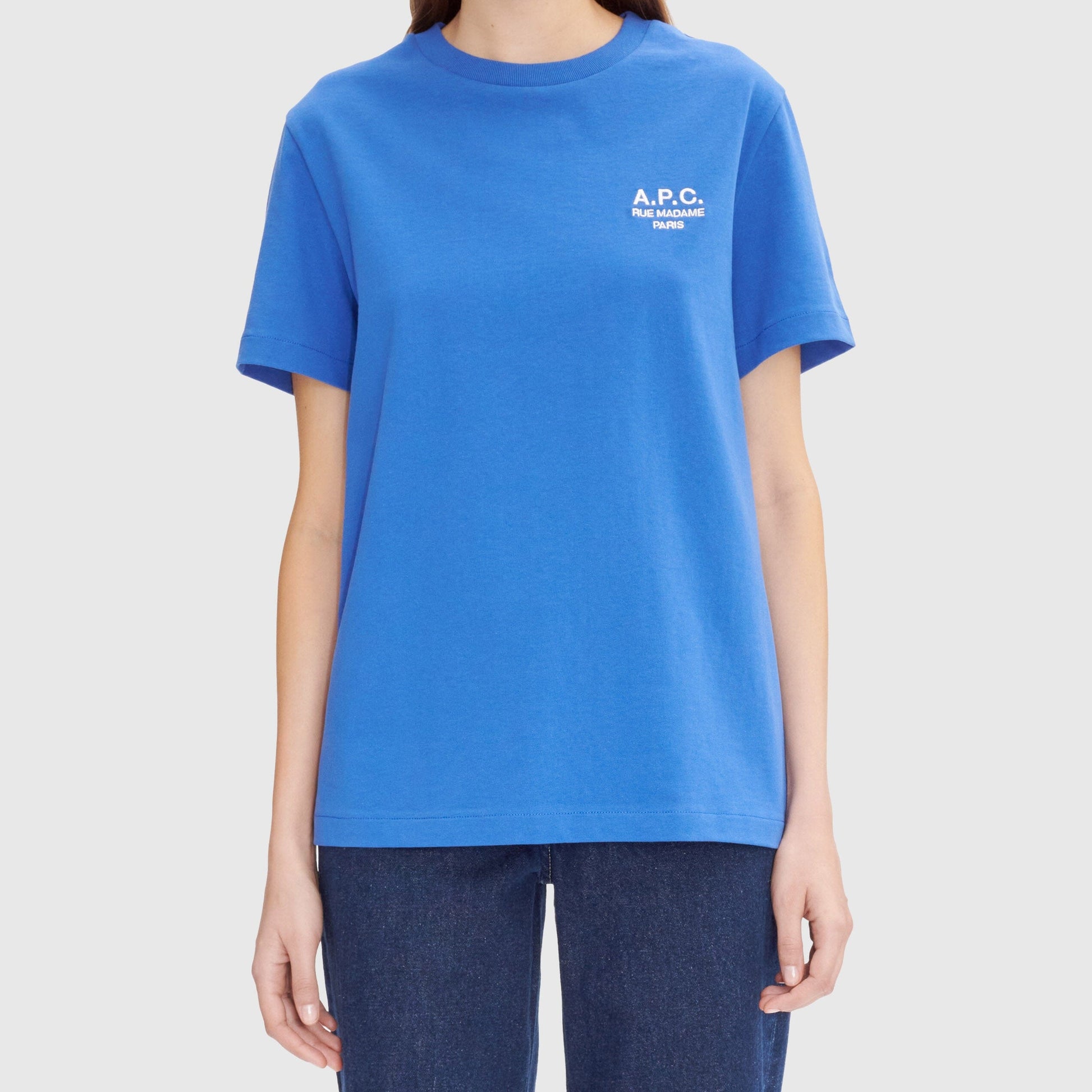 A.P.C. Rue Madame Standard T-Shirt - Bleu Fonce/Blanc T-shirt A.P.C. 