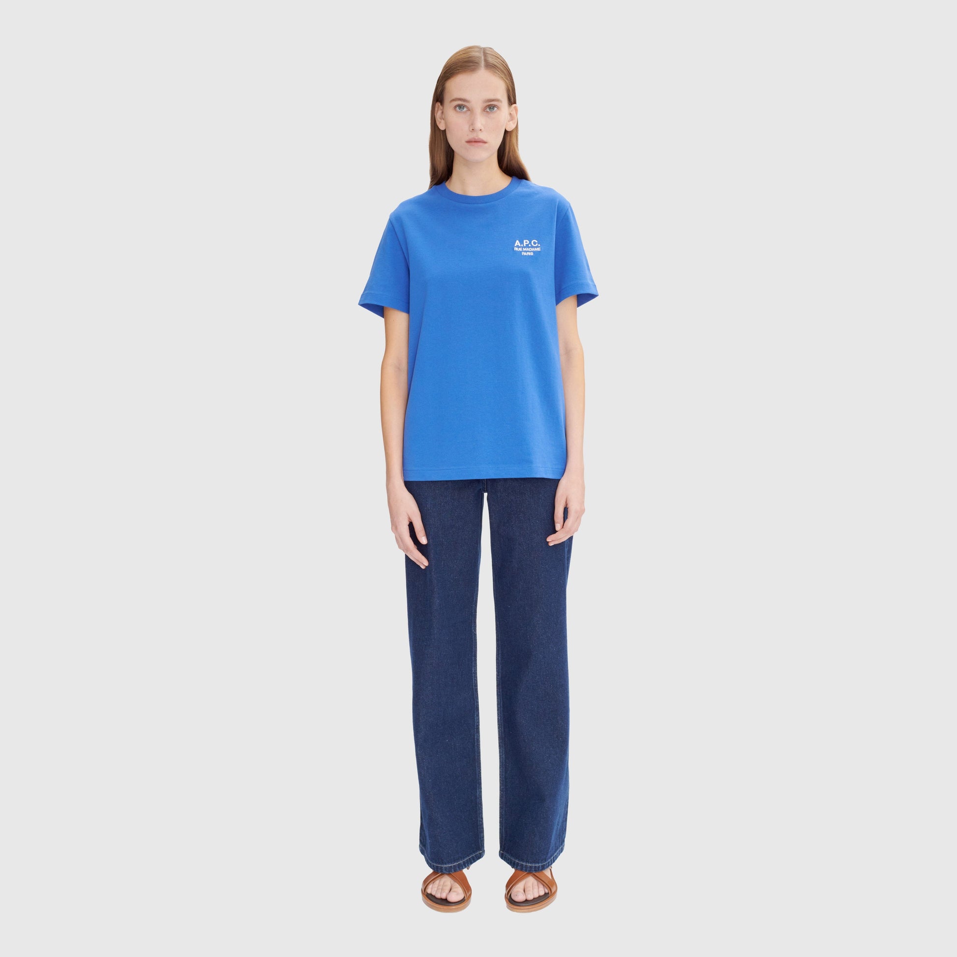 A.P.C. Rue Madame Standard T-Shirt - Bleu Fonce/Blanc T-shirt A.P.C. 