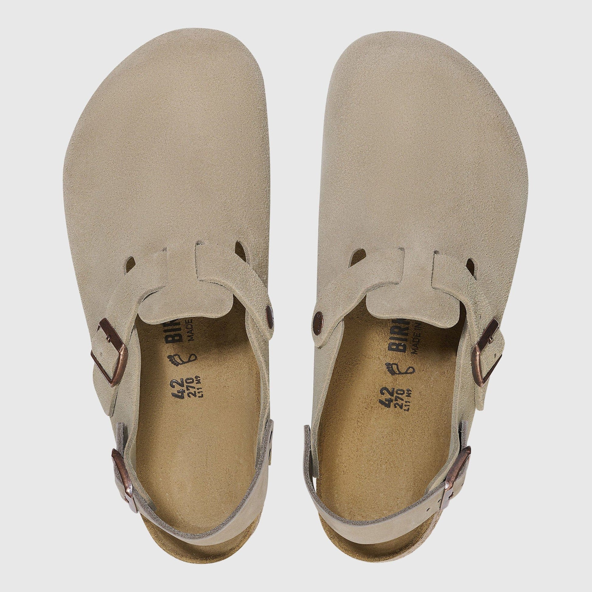 Birkenstock Tokio II Clog Suede - Taupe Shoes Birkenstock 