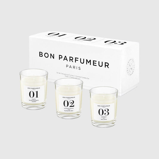 Bon Parfumeur Set of 3 Mini Candles Home Fragrance Bon Parfumeur 