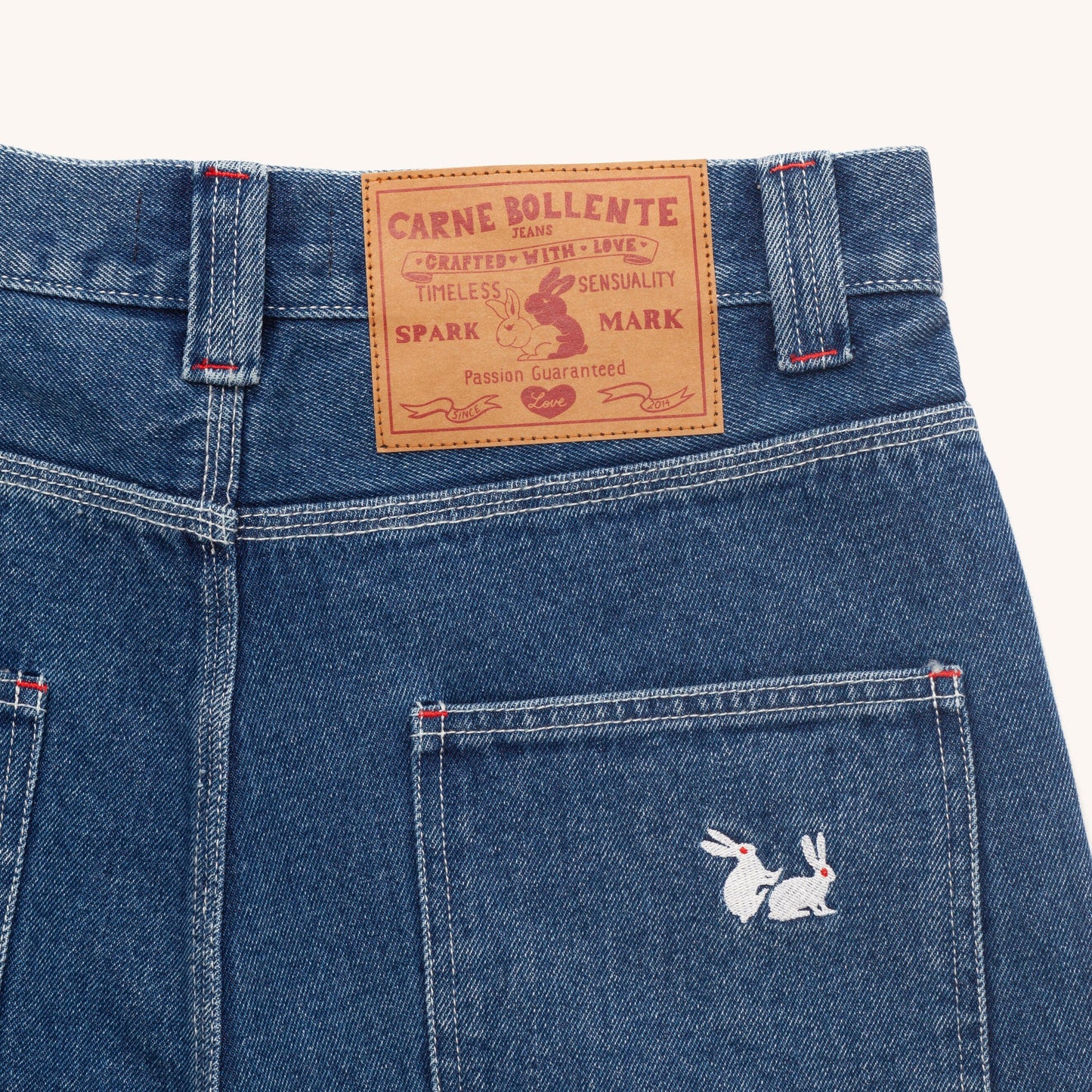 Carne Bollente Bunny Bonanza Shorts - Washed Blue Shorts Carne Bollente 