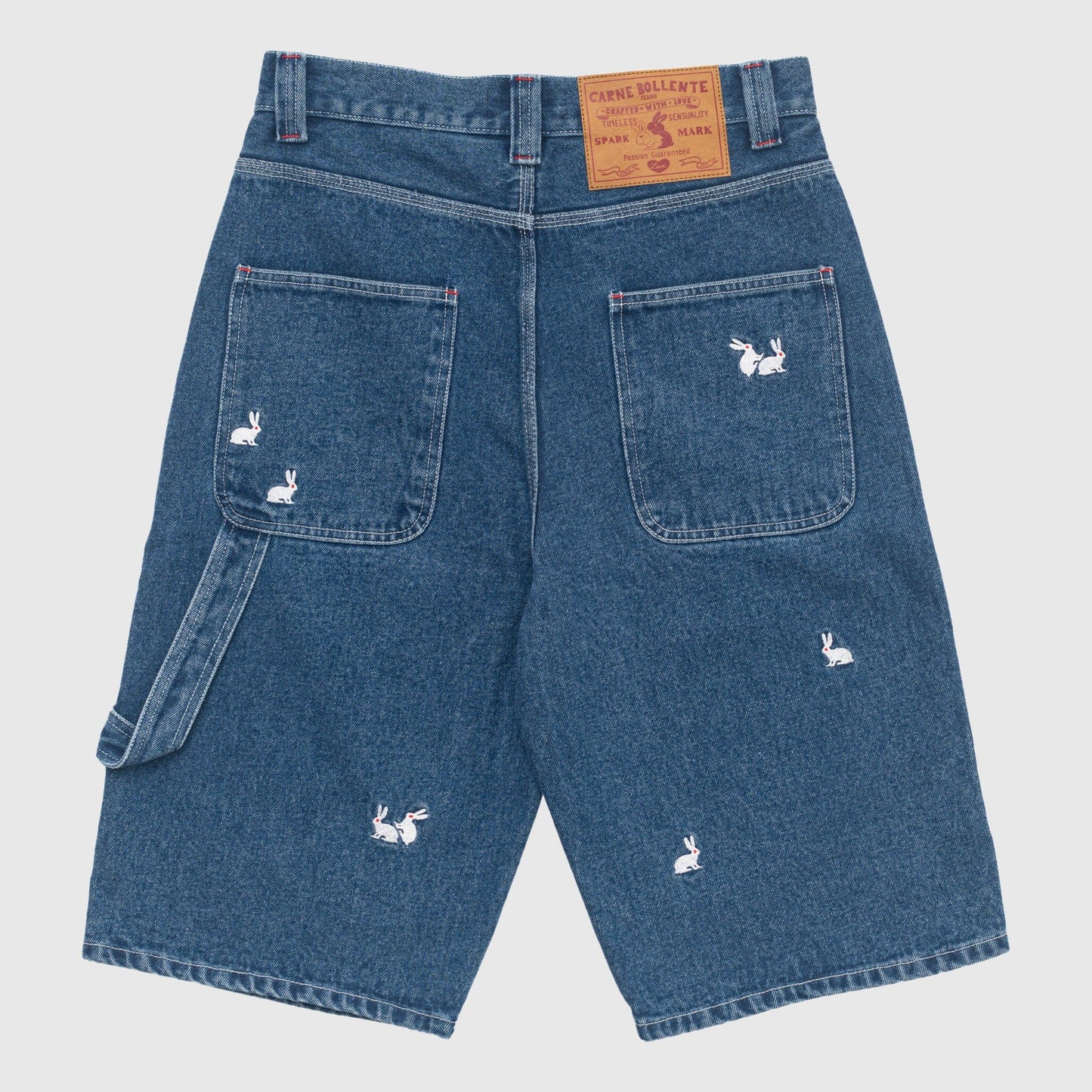 Carne Bollente Bunny Bonanza Shorts - Washed Blue Shorts Carne Bollente 