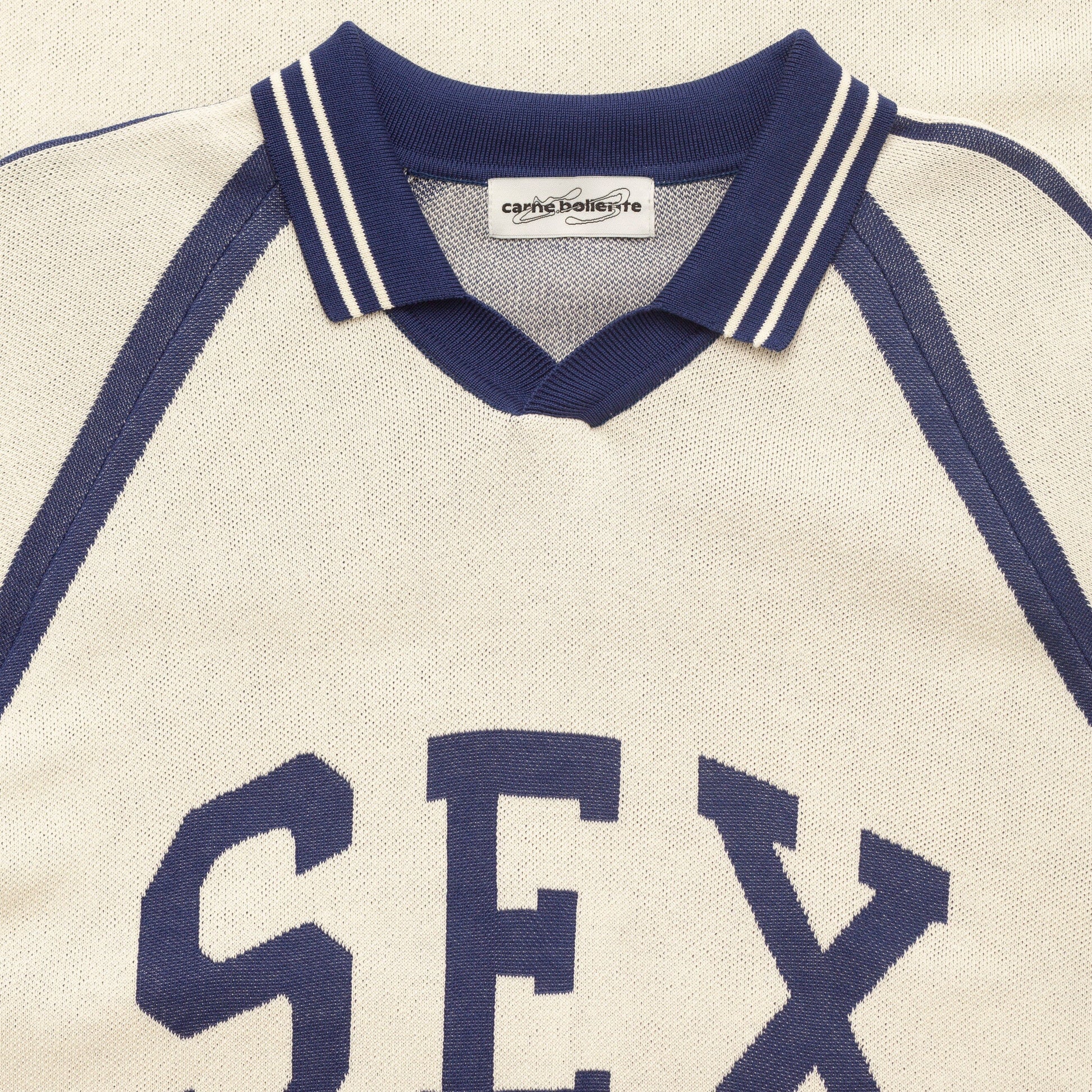 Carne Bollente Captain Kinky Tee - Cream / Dark Blue T-shirt Carne Bollente 