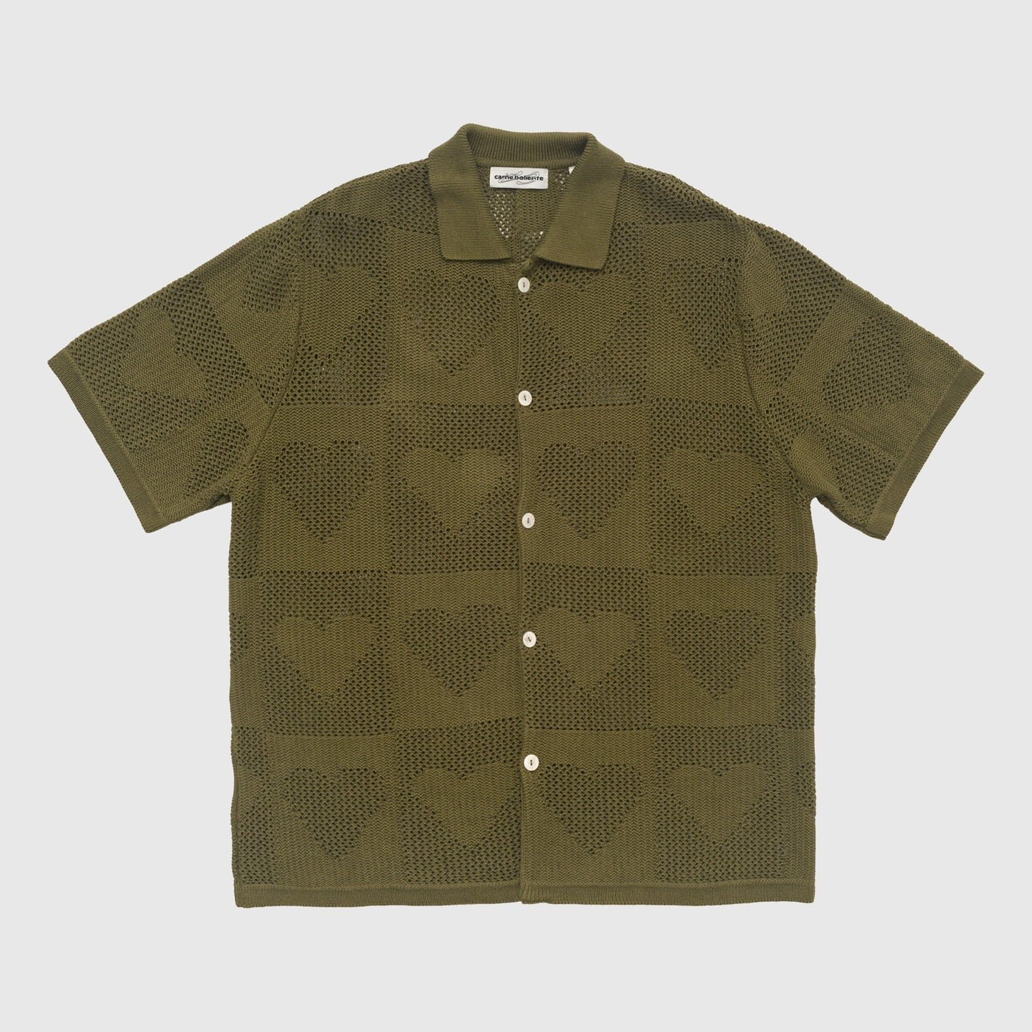 Carne Bollente Cupid's Net Shirt - Olive Shirt Carne Bollente 