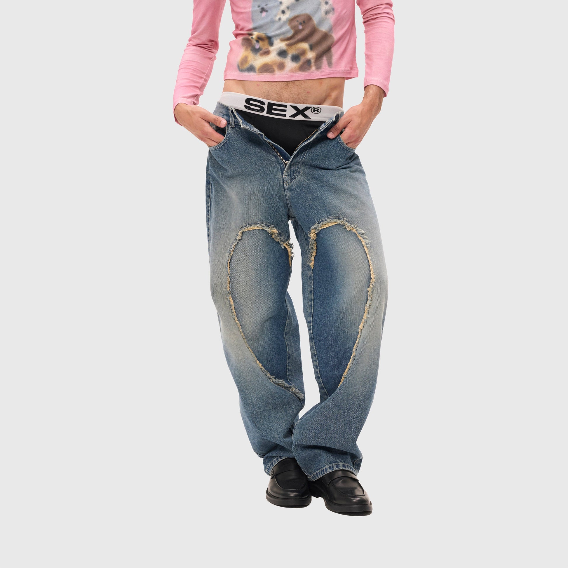 Carne Bollente Love Pants 00's Jeans - Jet Bleached Blue Pants Carne Bollente 