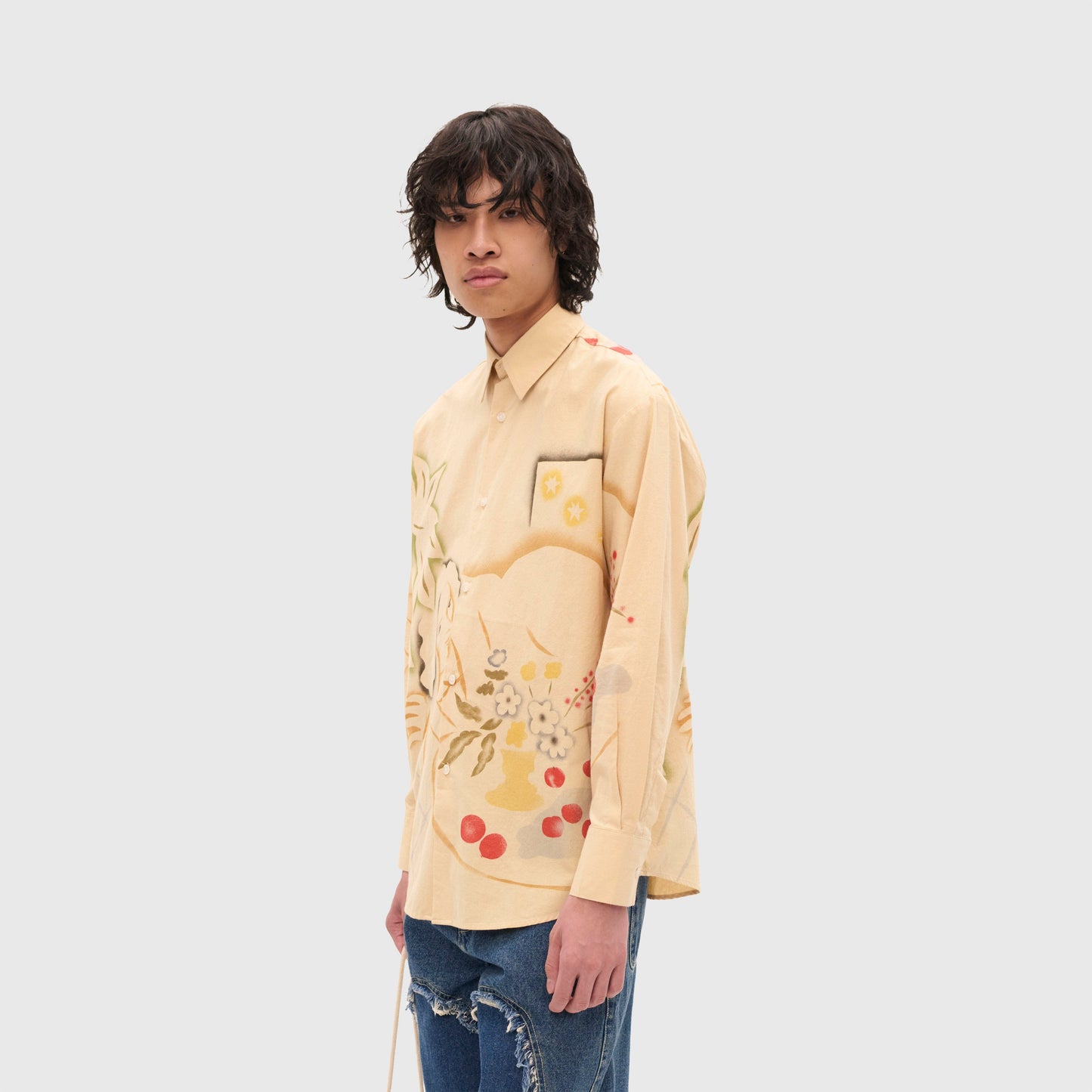 Carne Bollente Midnight Muse Shirt - Beige Shirt Carne Bollente 