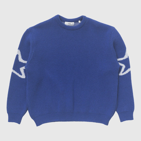 Carne Bollente The S Word Sweater - Blue Knitwear Carne Bollente 