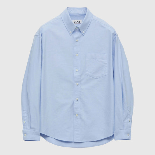 COOR Garment-Washed Button-Down Oxford Shirt - Sky Blue Shirt COOR 