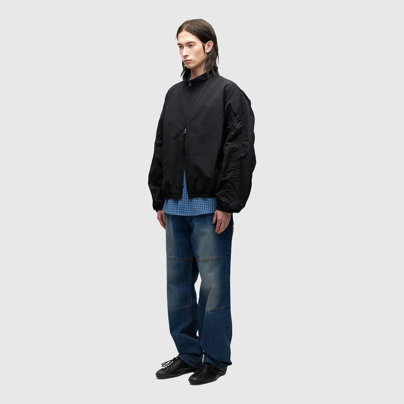 COOR Tail Drawstring Windbreaker - Black Jacket COOR 