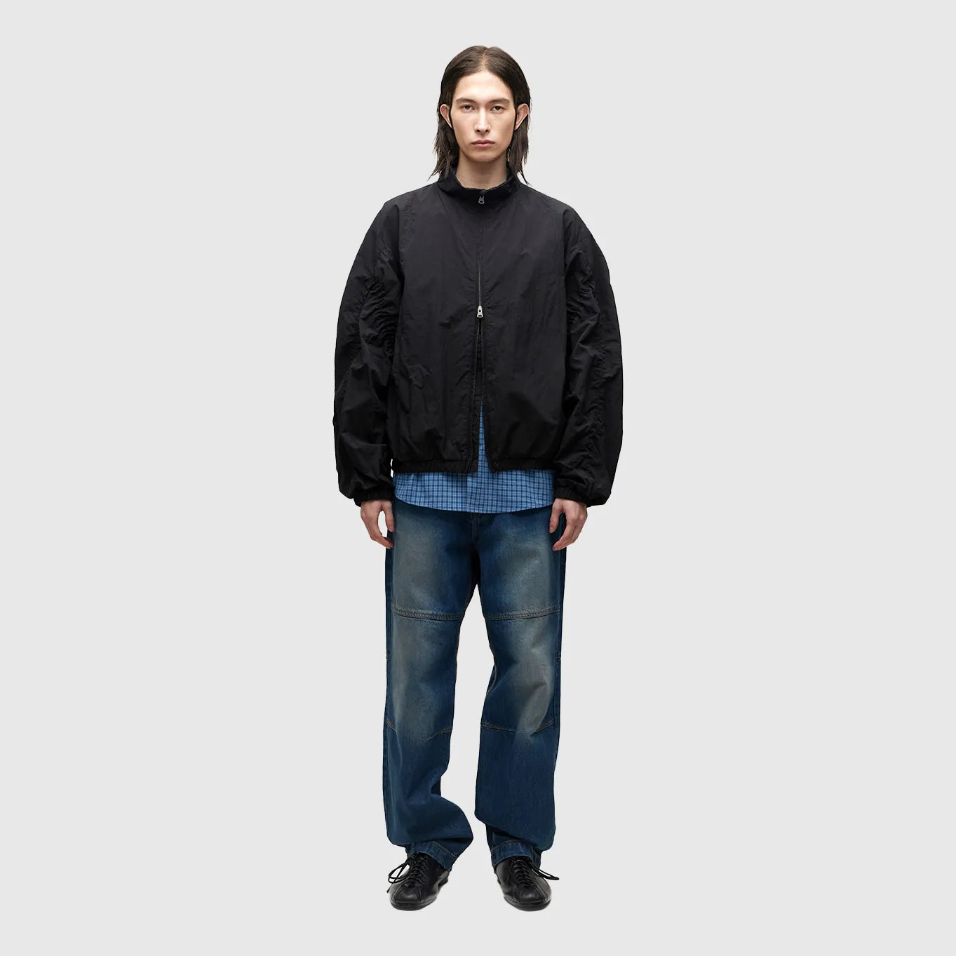 COOR Tail Drawstring Windbreaker - Black Jacket COOR 