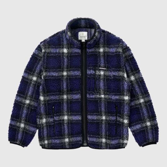 Gramicci Shadow Plaid Sherpa Jacket - Purple Jacket Gramicci 