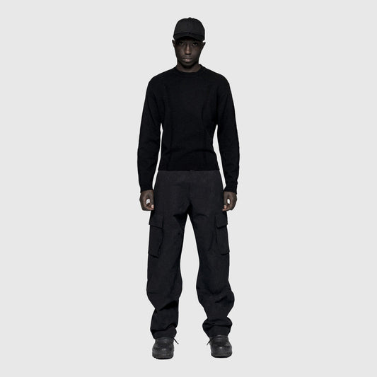 Han Kjøbenhavn Jacquard Cargo Trousers - Black Pants Han Kjøbenhavn 