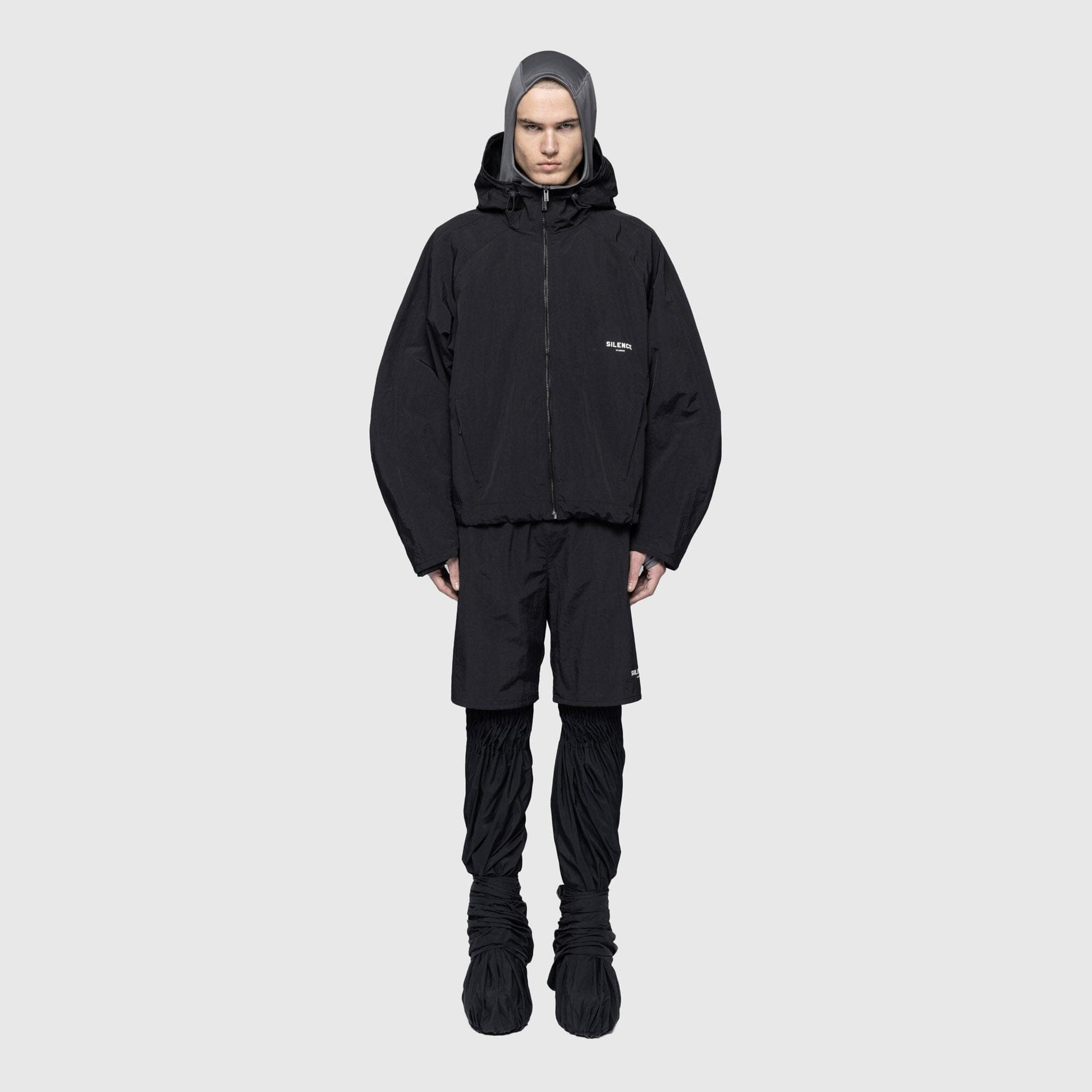 Han Kjøbenhavn Windbreaker Technical Jacket - Anthracite Black Jacket Han Kjøbenhavn 