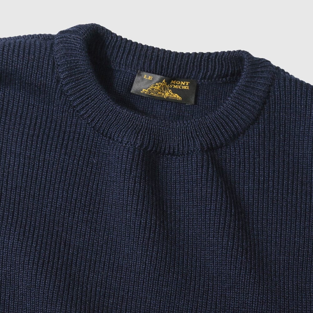 Le Mont Saint Michel Salaun Virgin Wool Sweater - Navy Knitwear Le Mont Saint Michel 