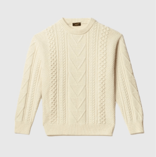 Le Mont Saint Michel Sandre Cable Sweater - Off White Knitwear Le Mont Saint Michel 