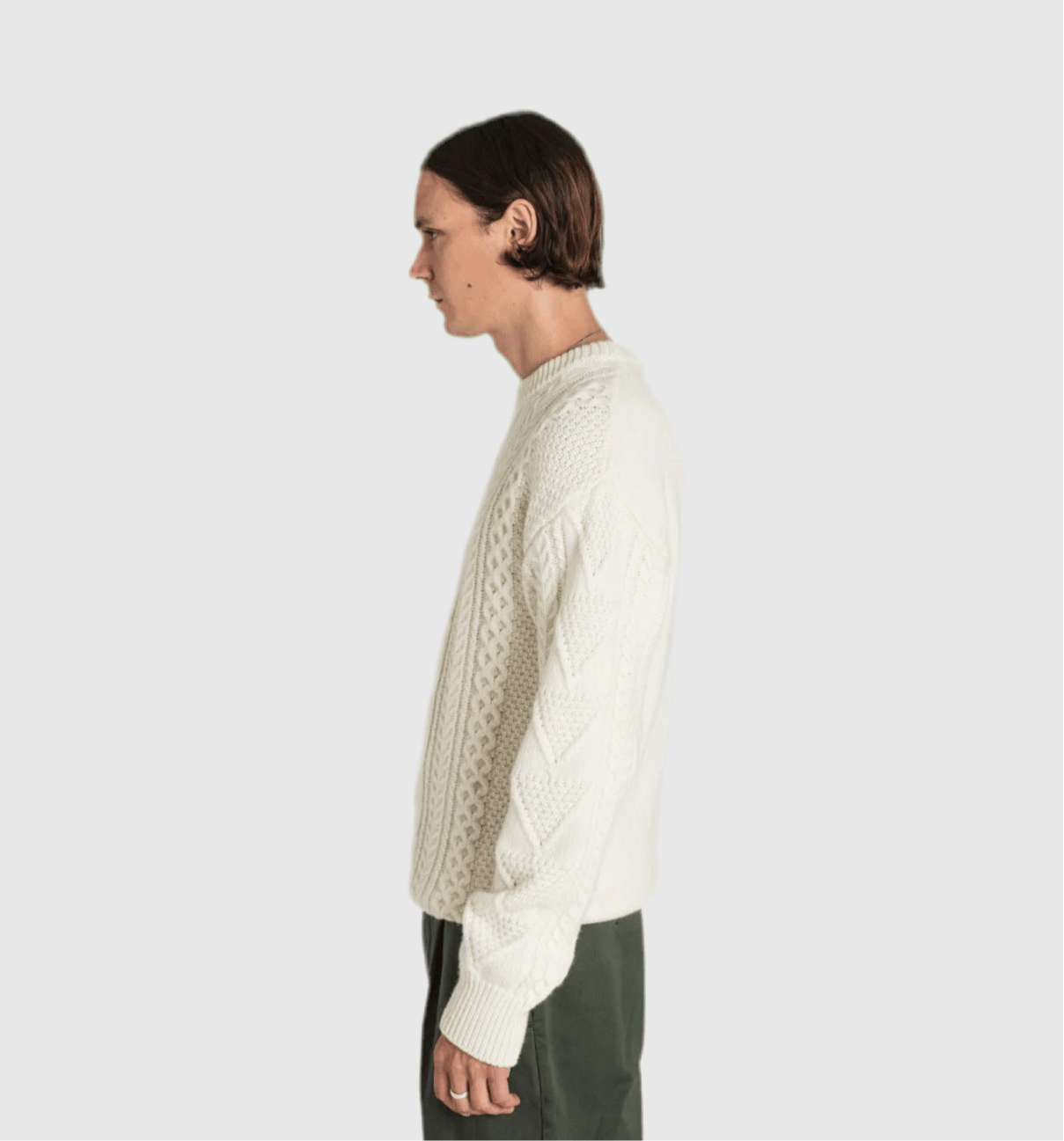 Le Mont Saint Michel Sandre Cable Sweater - Off White Knitwear Le Mont Saint Michel 