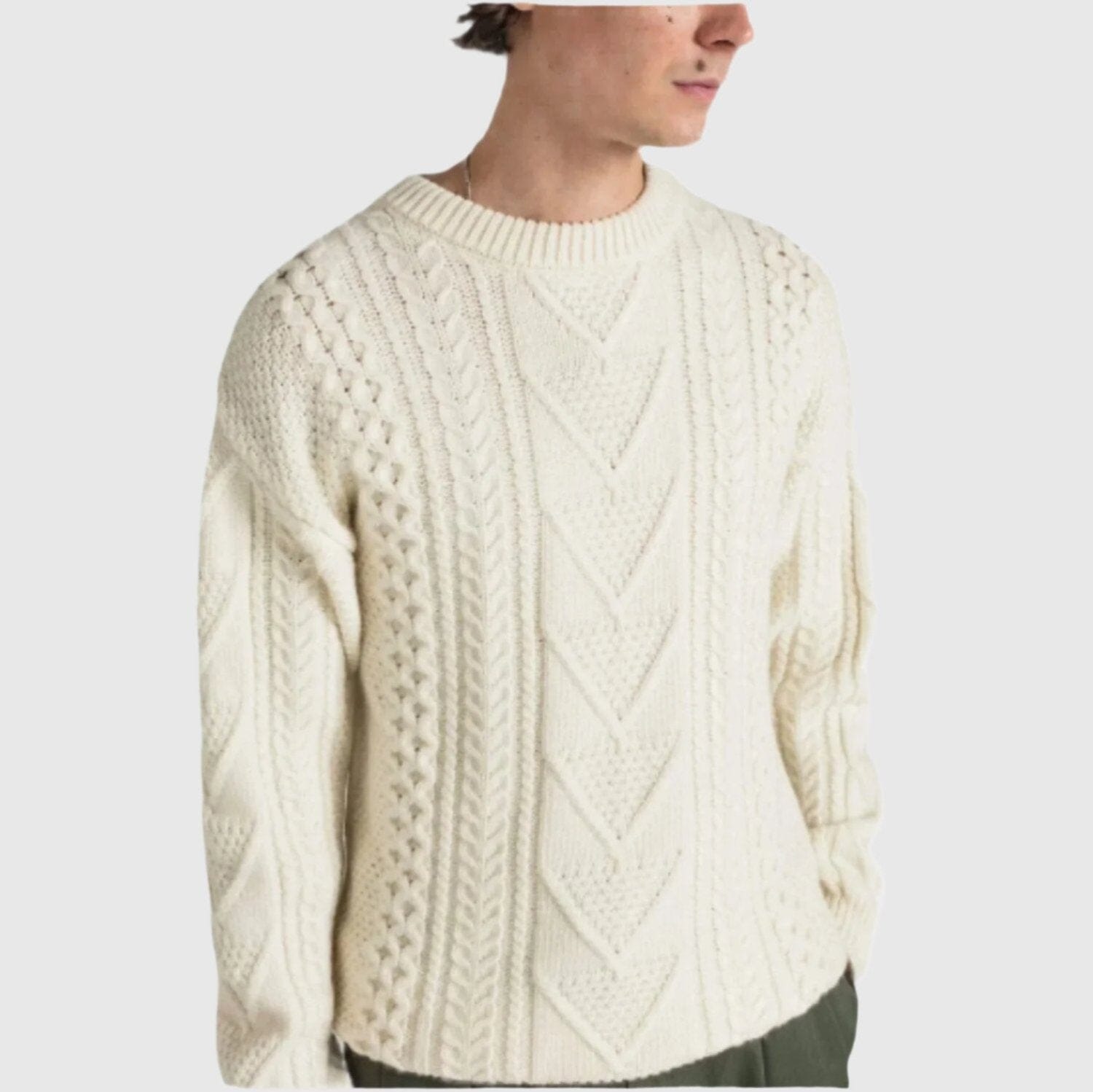 Le Mont Saint Michel Sandre Cable Sweater - Off White Knitwear Le Mont Saint Michel 