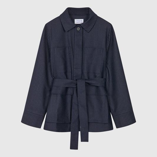 Libertine-Libertine Scape Jacket - Dark Navy Pinstripe Jacket Libertine-Libertine 