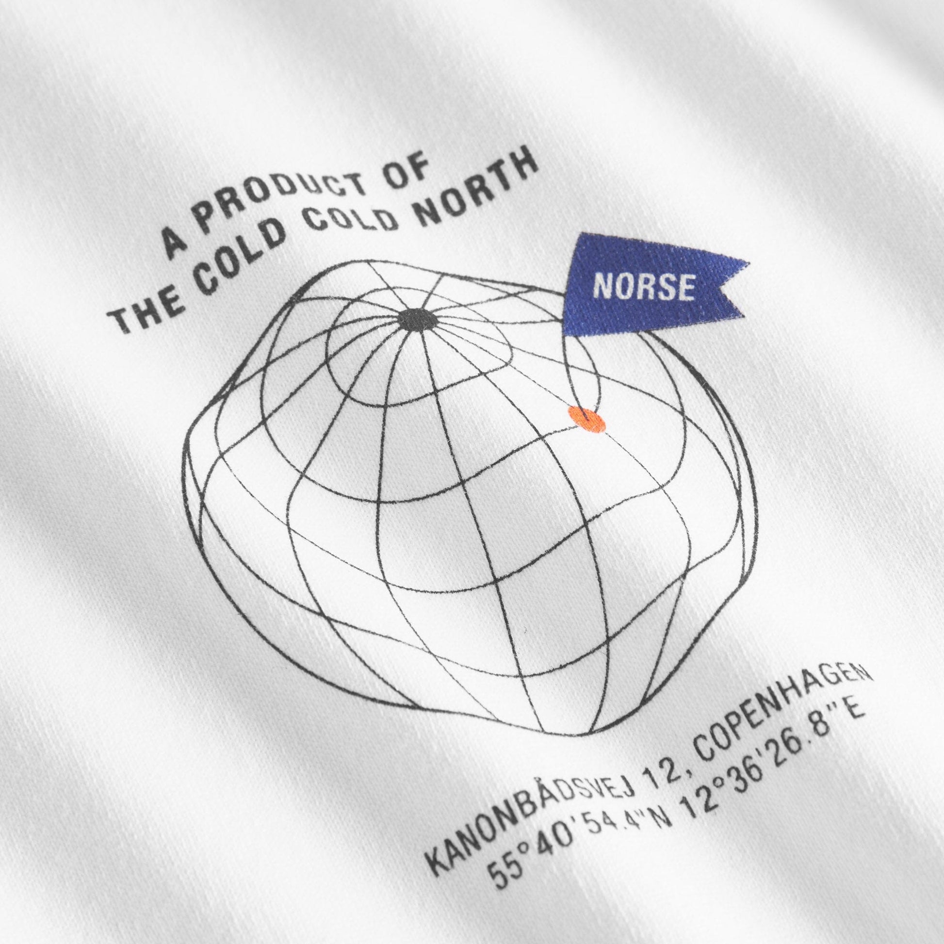 Norse Projects Holger Organic Globe Print T-Shirt - White T-shirt Norse Projects 