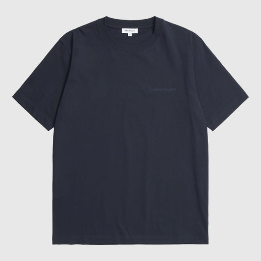 Norse Projects Johannes Organic NORSE Logo Print T-shirt - Dark Navy T-shirt Norse Projects 