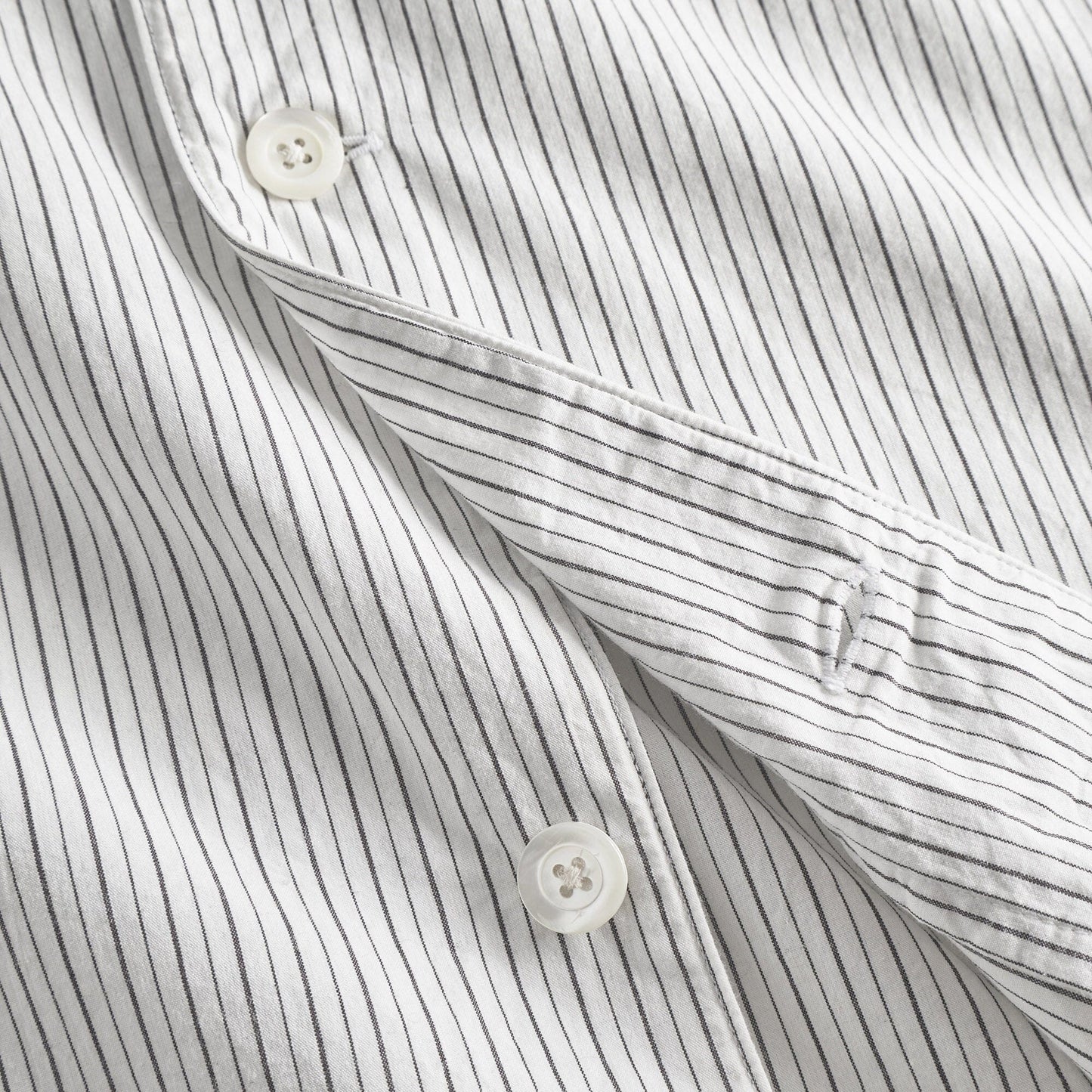 Norse Projects Mads Poplin Stripe SS Shirt - Ecru Shirt Norse Projects 