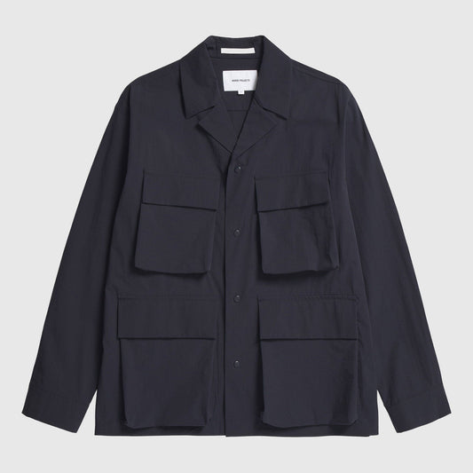 Norse Projects Mads Travel Light Overshirt - Dark Navy Jacket Norse Projects 