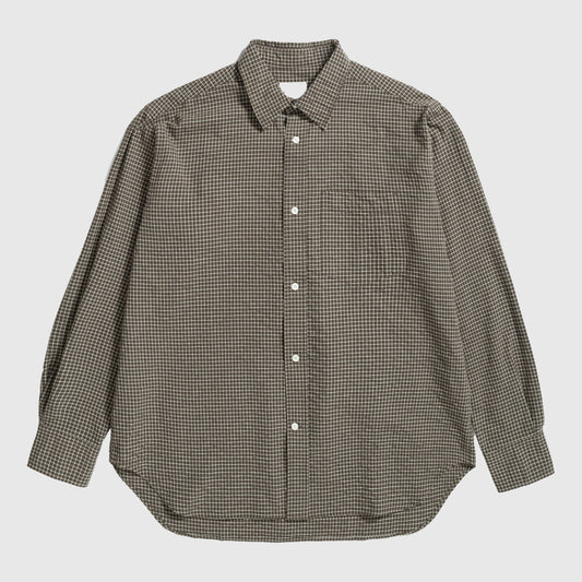 Norse Projects Mo Check Oversized Shirt - Taupe Shirt Norse Projects 