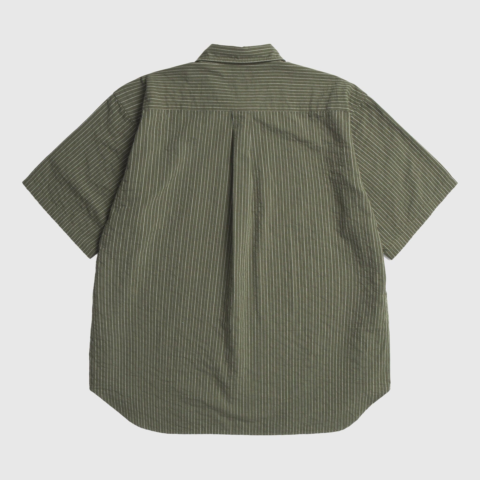 Norse Projects Mo Oversized Stripe SS Shirt - Moss Green Shirt Norse Projects 