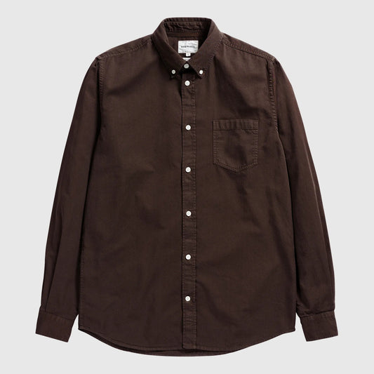 Norse Projects Osvald BD Twill Shirt - Espresso Shirt Norse Projects 