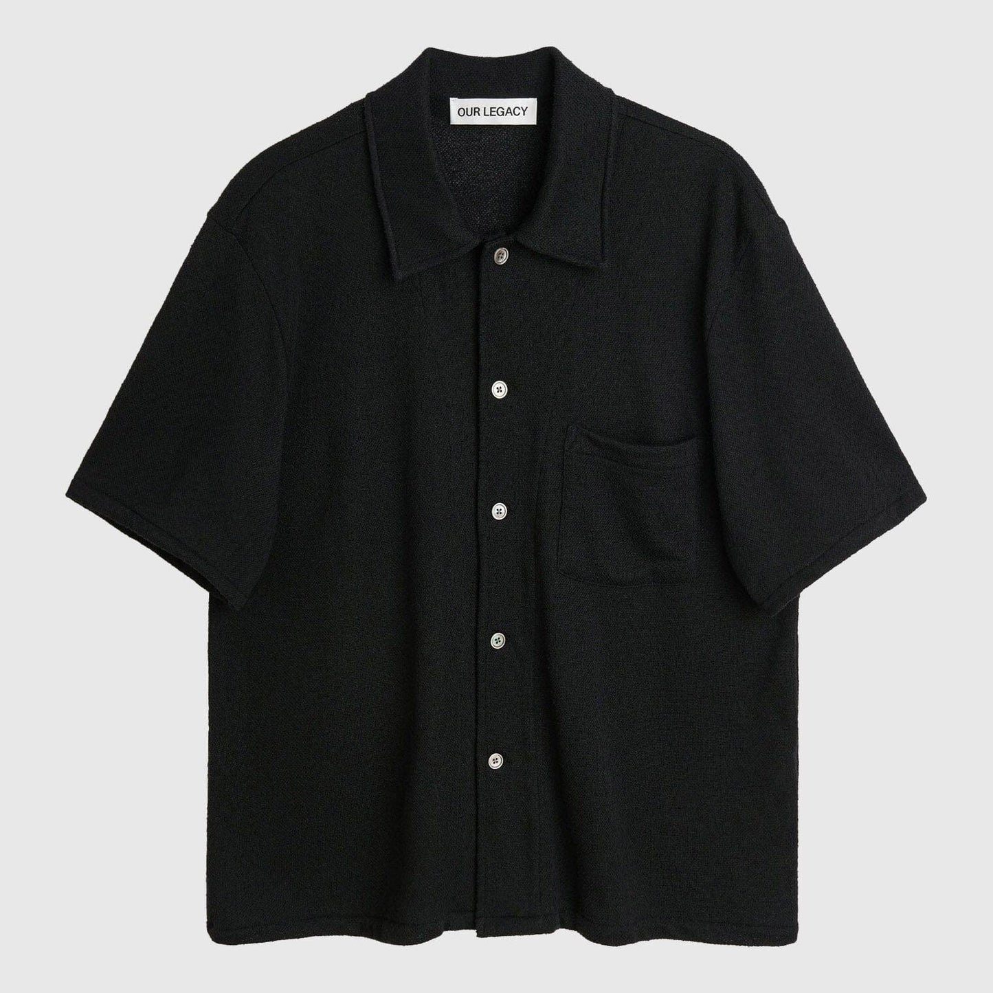 Our Legacy Box Shirt Shortsleeve - Black Boucle Shirt Our Legacy 