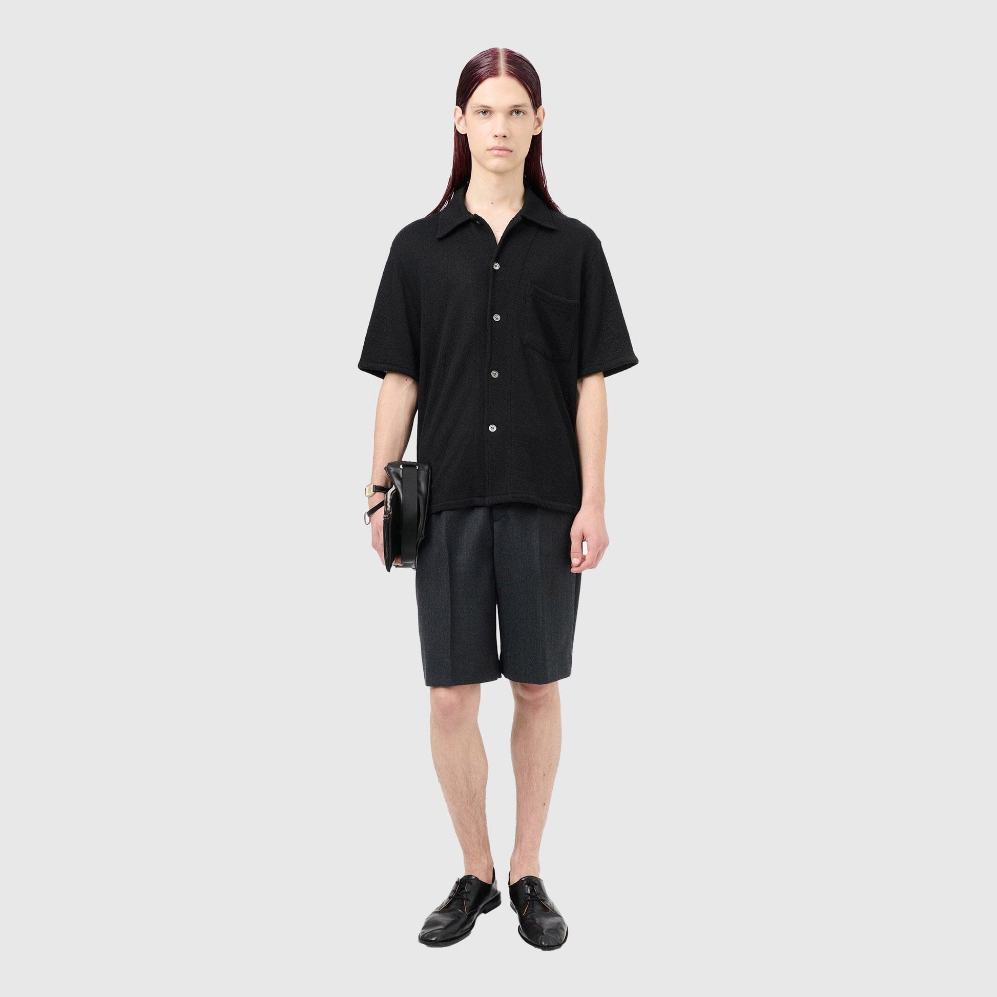 Our Legacy Box Shirt Shortsleeve - Black Boucle Shirt Our Legacy 