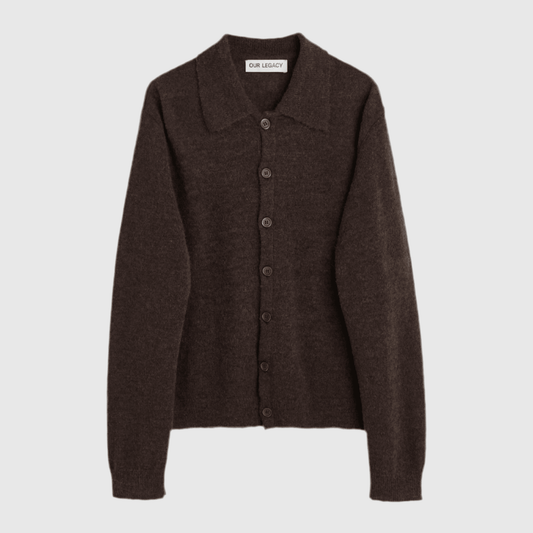 Our Legacy Evening Polo - Smokey Brown Knitwear Our Legacy 