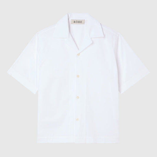 Róhe Oversized Camp Collar Short Sleeve Shirt - Optic White Shirt Róhe 