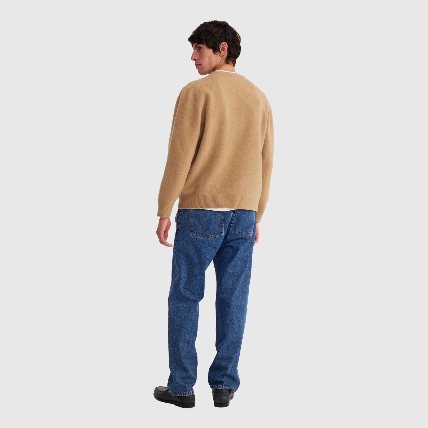 Róhe Relaxed Boiled Wool Crew Neck - Camel Sweater Róhe 