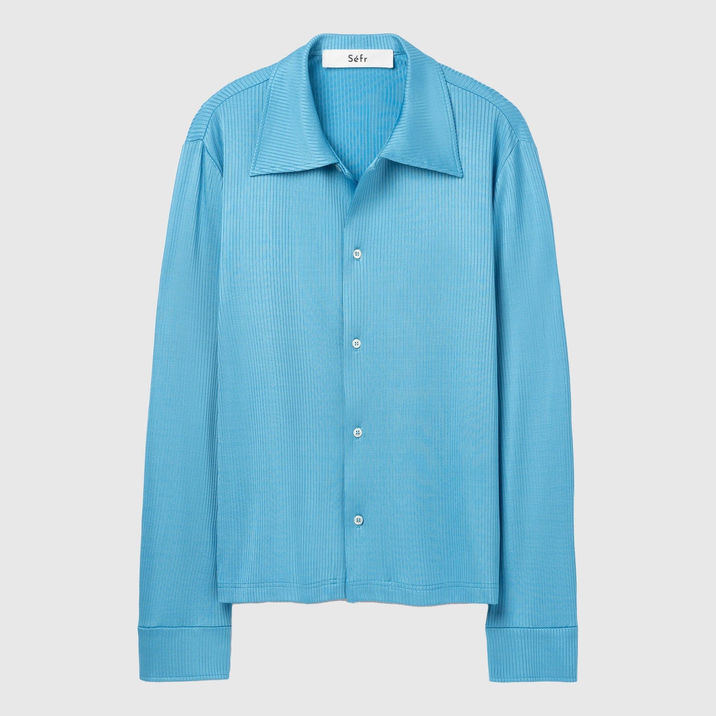 Séfr Darian Shirt - Cyan Jersey Rib Shirt Séfr 