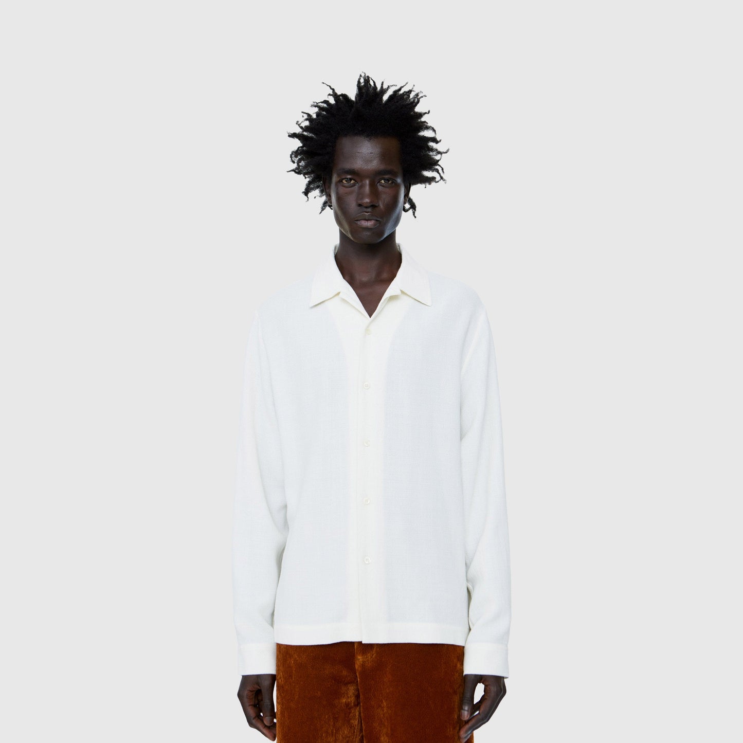 Séfr Sense Shirt - Off White Crepe Shirt Séfr 