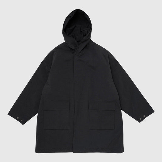 Still by Hand Nylon Ox Hooded Coat - Black Coat Still By Hand 